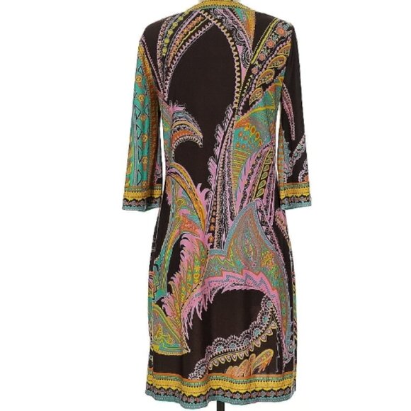 Beige by ECI Size 6 Casual short multicolor print dress beautiful - Picture 2 of 6